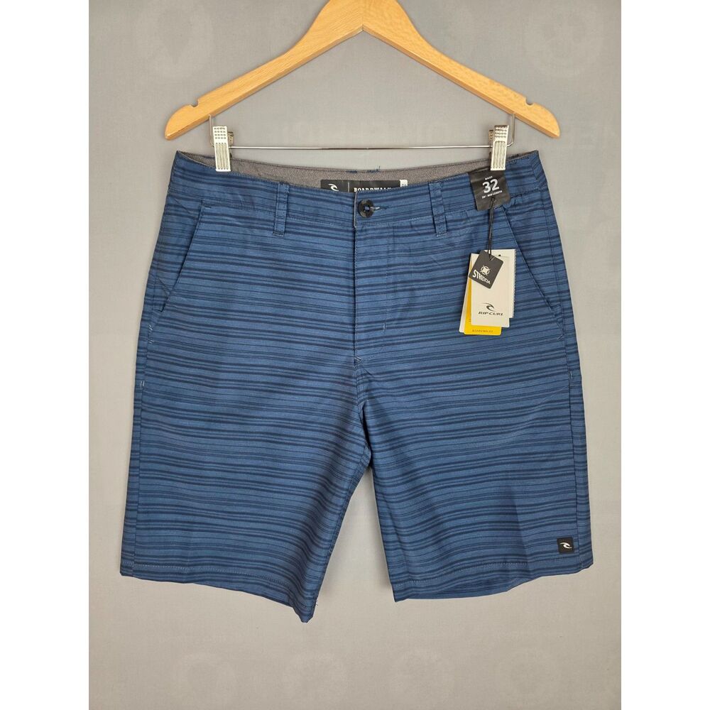 Rip Curl Boardwalks Board Short 32 Navy with Navy Stripe 20" long Coastal Surfer
